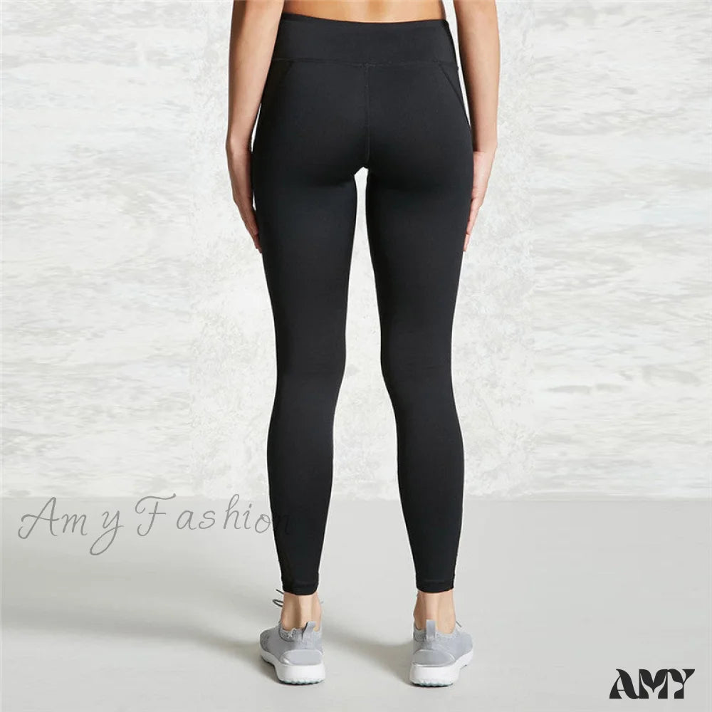 Amy Fashion - Hot Mesh Patchwork Leggings