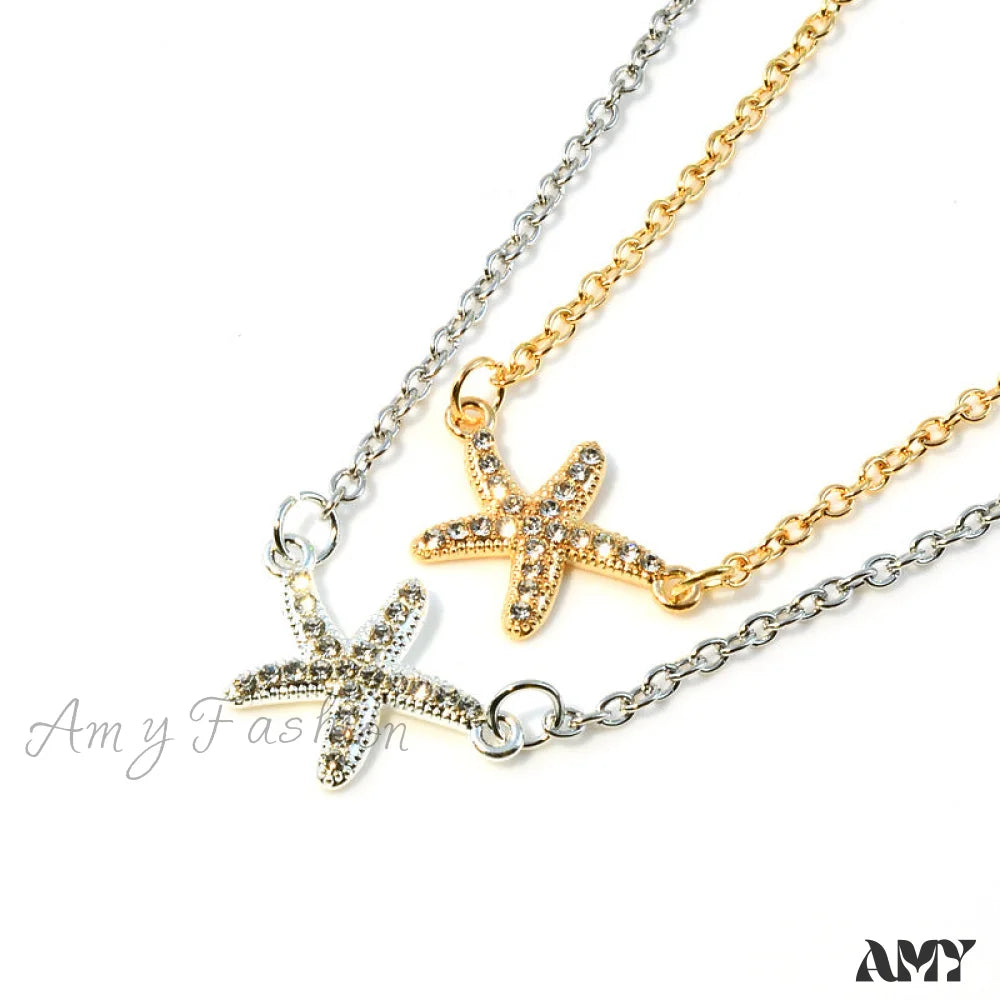 Amy Fashion - Hot Selling Full Diamond Starfish Bracelet