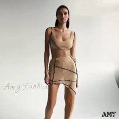 Amy Fashion - Long Sleeve Two Piece Club Party Matching Set