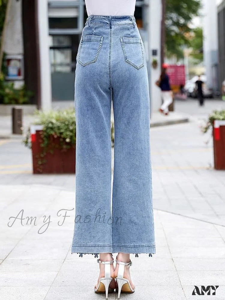 Amy Fashion - Loose Versatile Hollow Out Lace Pants