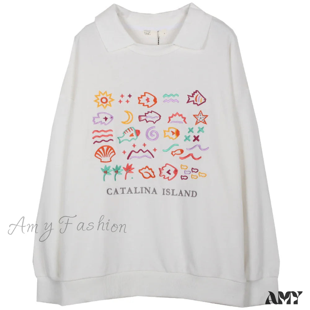 Amy Fashion - Mini Cute Colorful Graphic Cotton Hoody Pullover