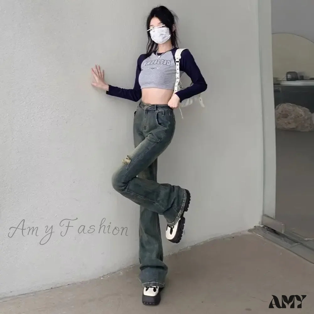 Amy Fashion - Minimalist New Style Fashionable Harajuku Women’s Trend Jean