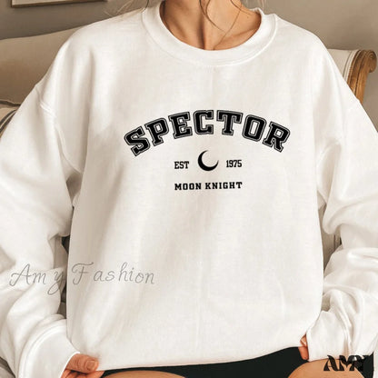 Amy Fashion - Moon Knight Print Sweatshirt Graphic Pullover