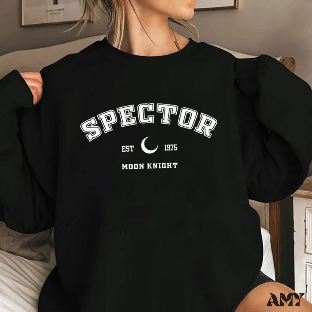 Amy Fashion - Moon Knight Print Sweatshirt Graphic Pullover