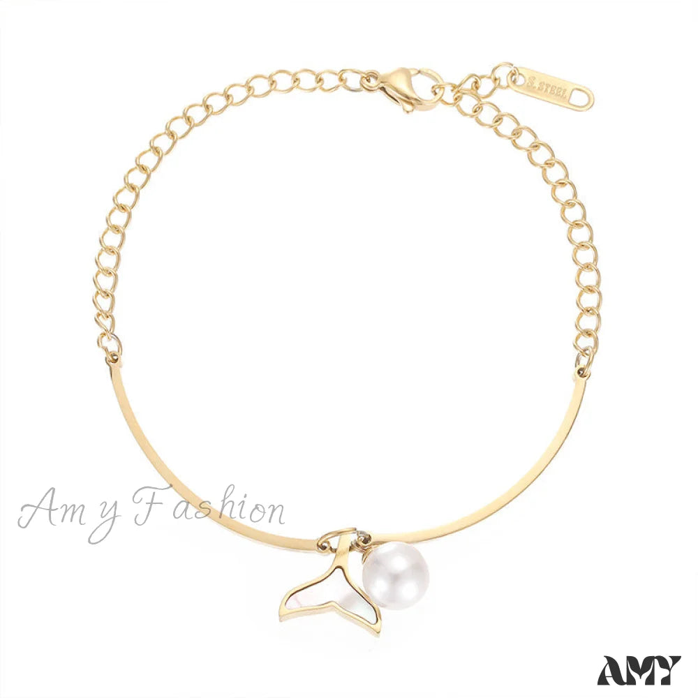 Amy Fashion - New Arrival Fish Tail Elegant Pearl Bracelet