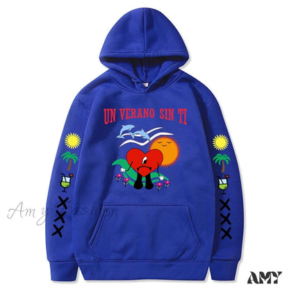 Amy Fashion - New Bad Bunny Printed Hoodie