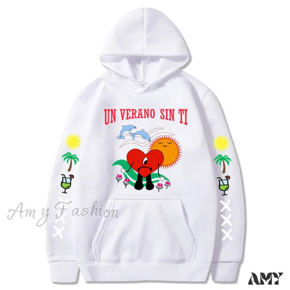 Amy Fashion - New Bad Bunny Printed Hoodie