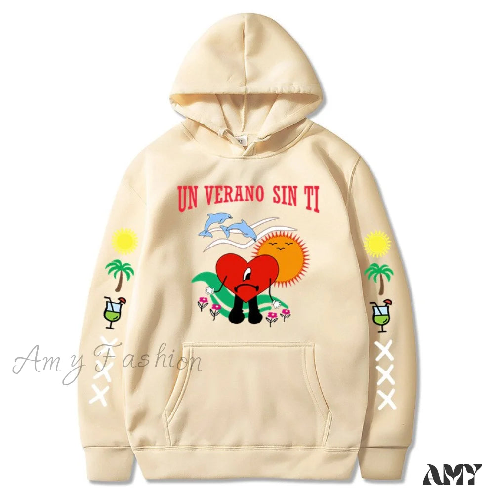 Amy Fashion - New Bad Bunny Printed Hoodie