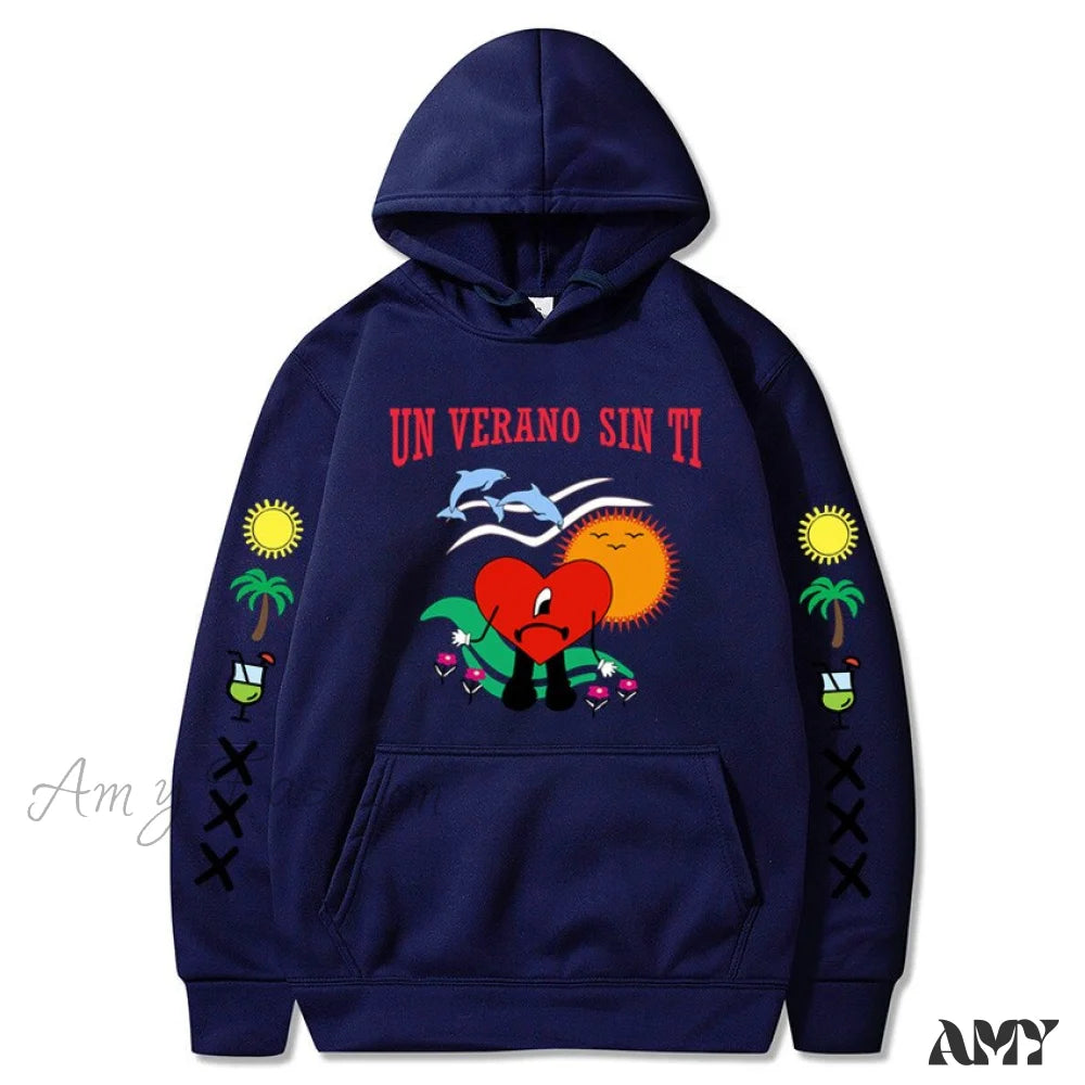 Amy Fashion - New Bad Bunny Printed Hoodie