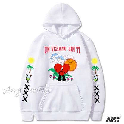 Amy Fashion - New Bad Bunny Printed Hoodie