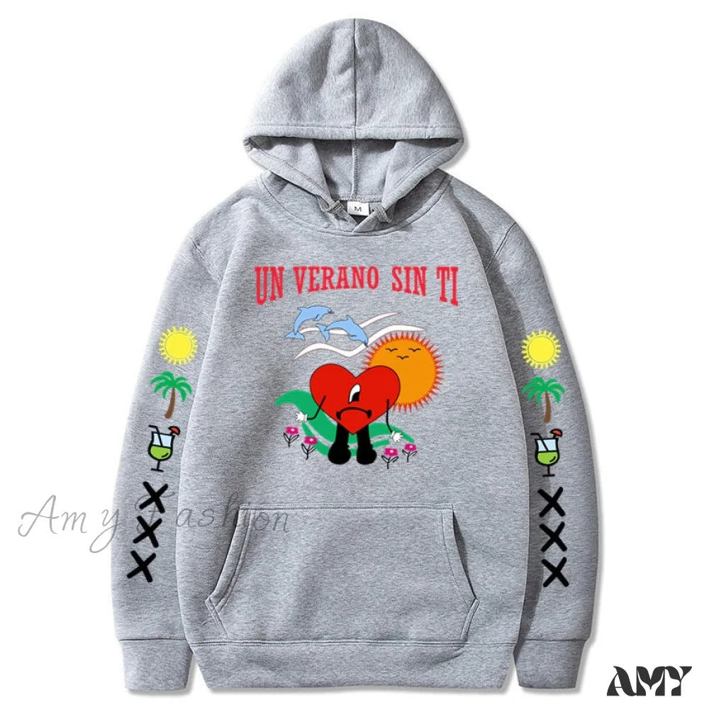 Amy Fashion - New Bad Bunny Printed Hoodie