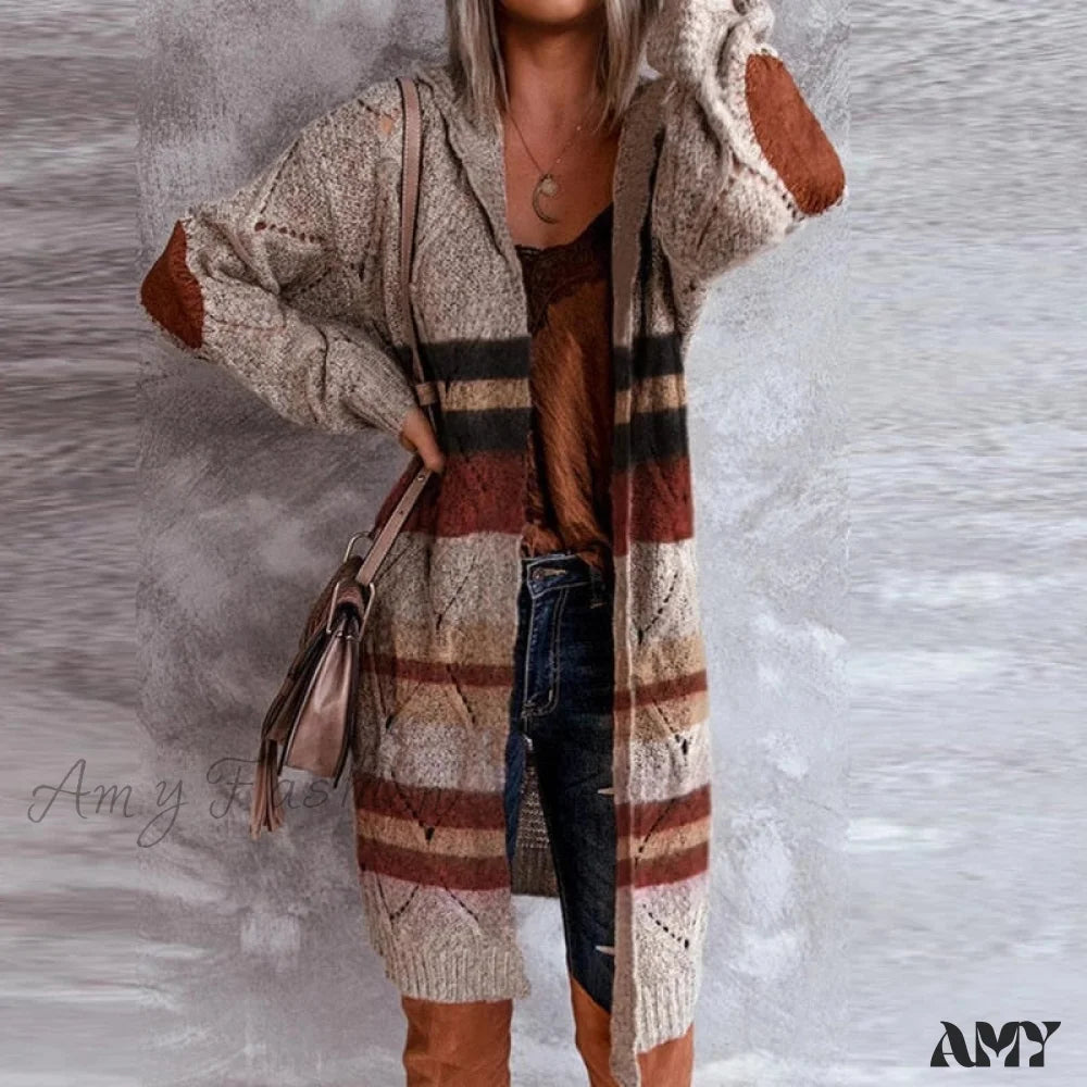 Amy Fashion - New Hot Selling Long-Sleeved Cardigan Sweater 20337-Photo Color / S