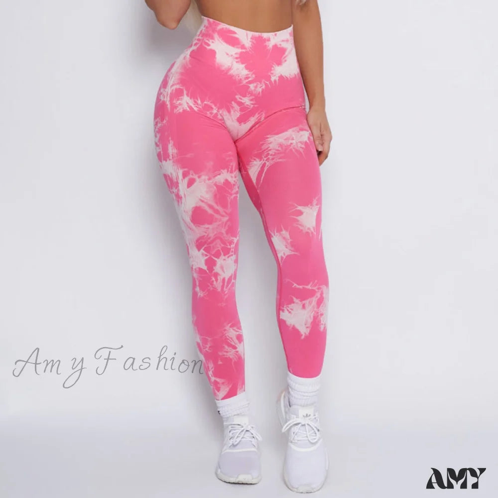 Amy Fashion - New Lightning Marble Scrunch Butt Leggings