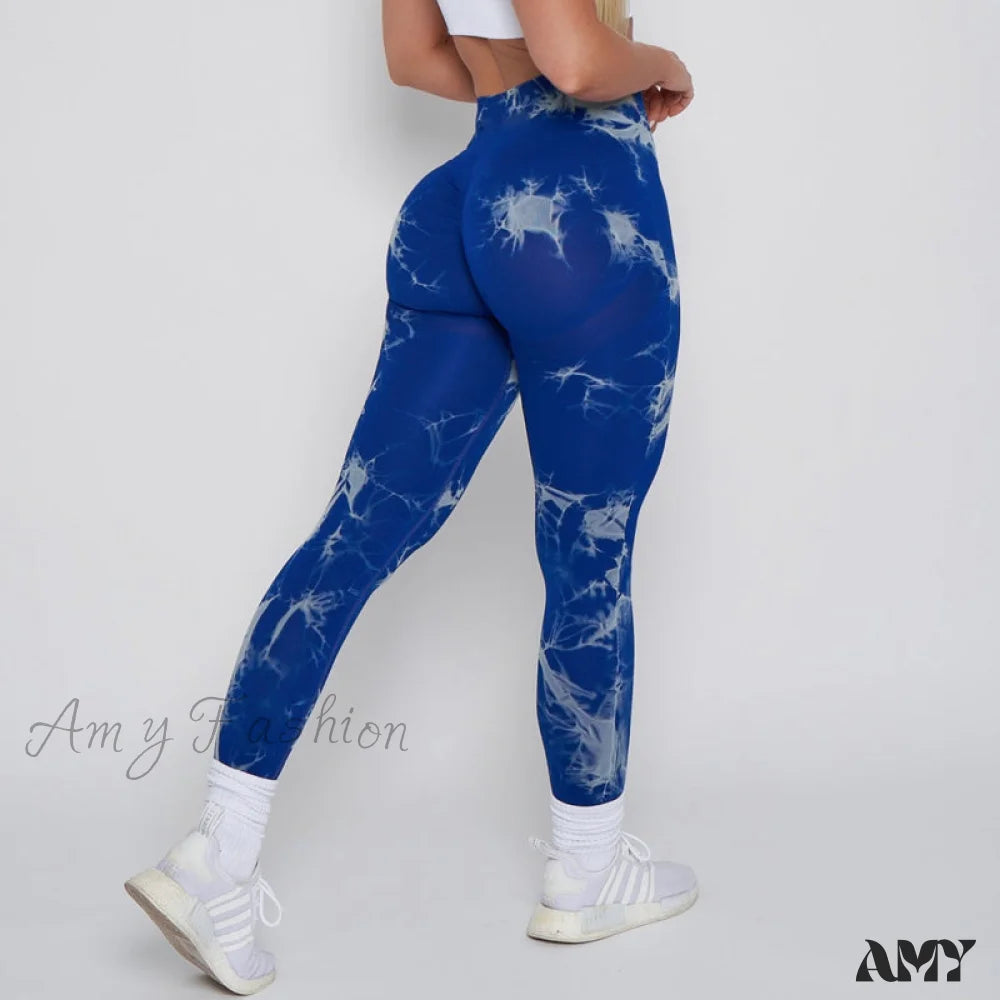 Amy Fashion - New Lightning Marble Scrunch Butt Leggings