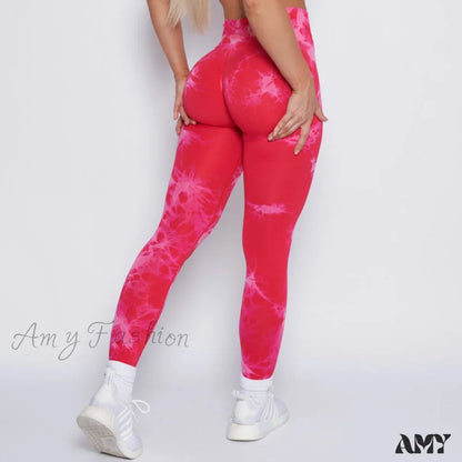 Amy Fashion - New Lightning Marble Scrunch Butt Leggings