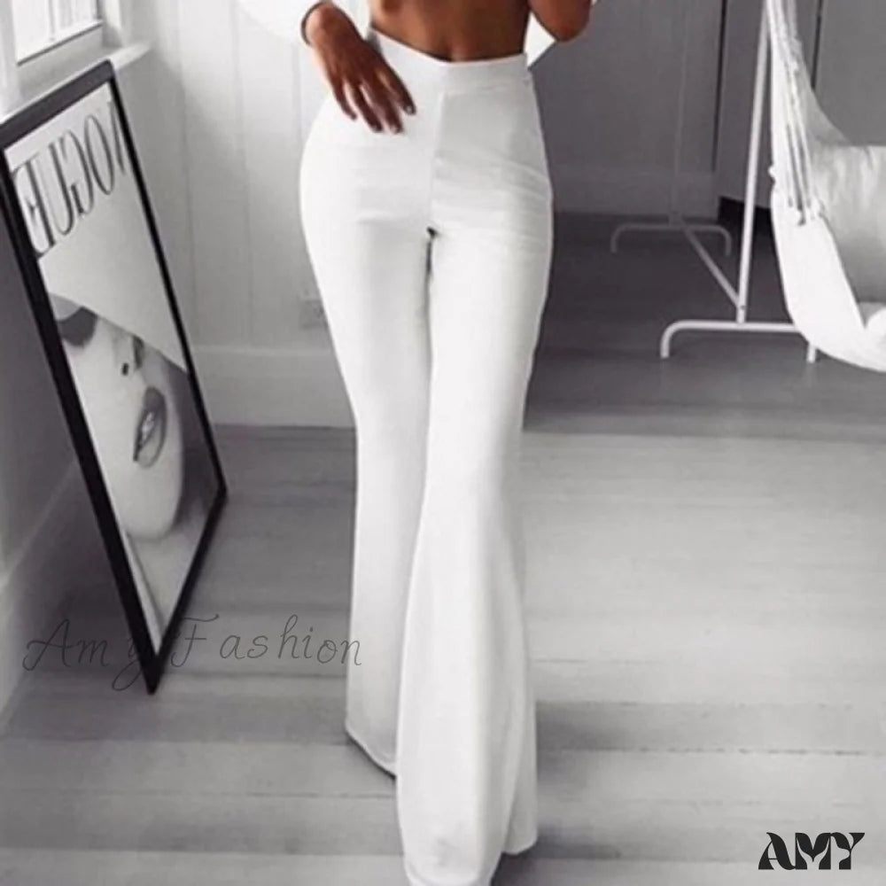 Amy Fashion - New Multi Colors Slim Trumpet Trendy Pants