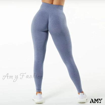 Amy Fashion - New Scrunch Butt Leggings Blue / S