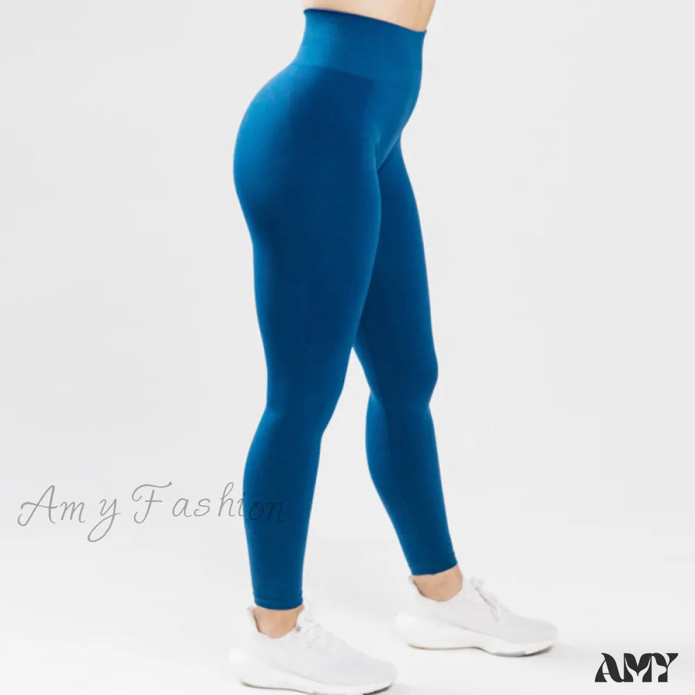 Amy Fashion - New Scrunch Butt Leggings Dark Blue / S