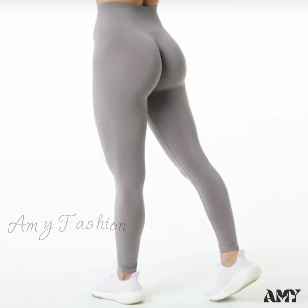 Amy Fashion - New Scrunch Butt Leggings Khaki / S