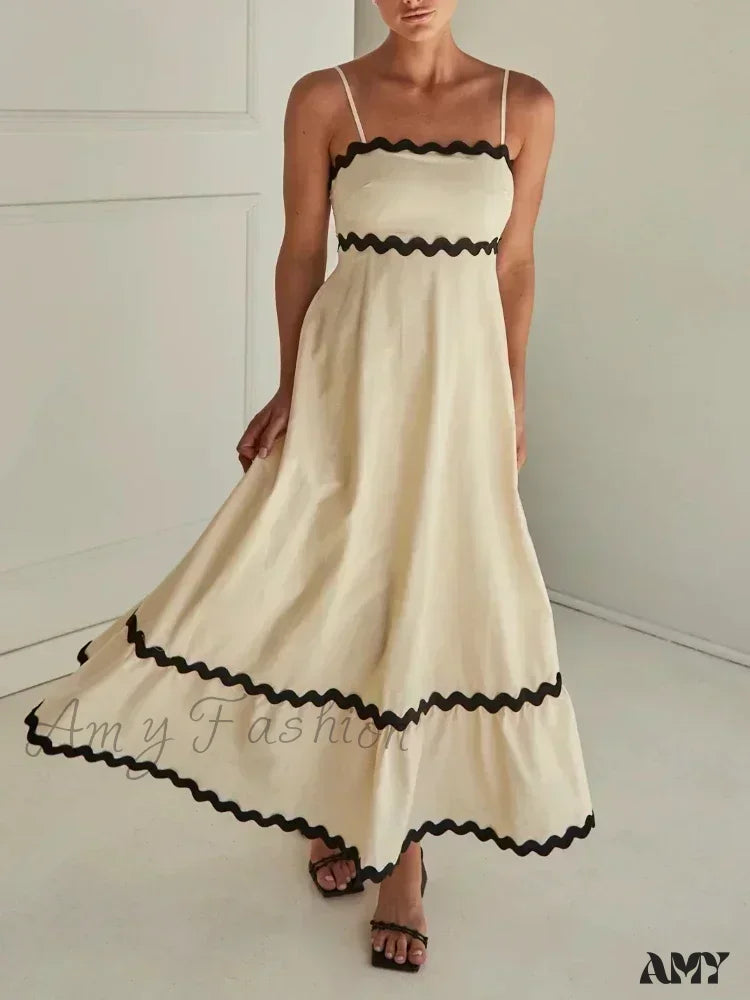 Amy Fashion - New Sexy Strapless Strap Women Long Boho Dress