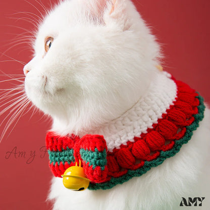 Amy Fashion - New Year Pet Cat Handwoven Bell Necklace