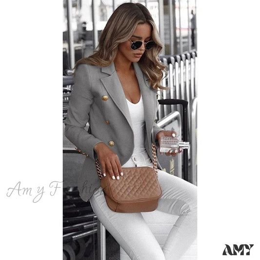 Amy Fashion - Office Wear Jacket Blazer