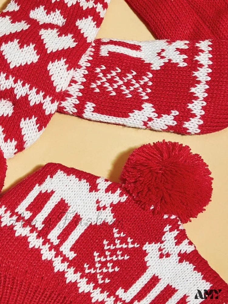 Amy Fashion - Pet Cat Dog Knitting Scarf Hat Set