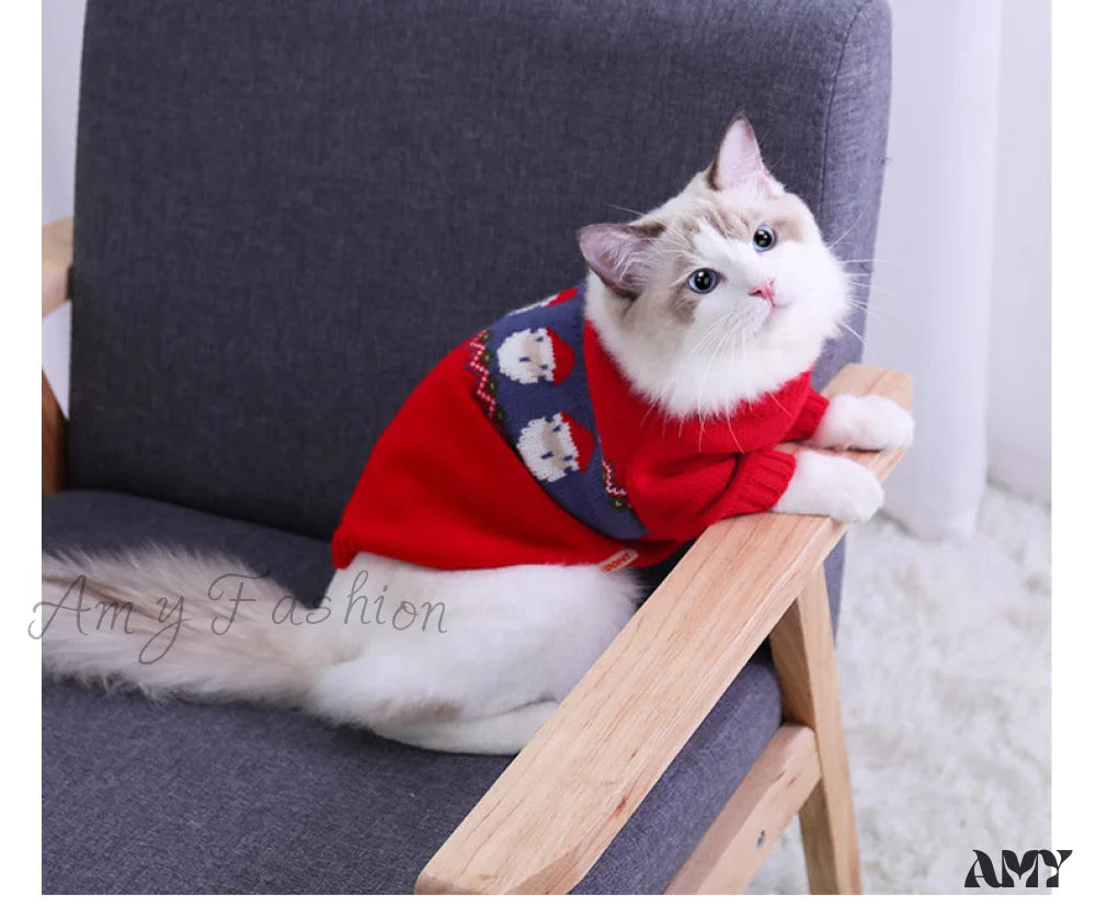 Amy Fashion - Pet Cat Winter Autumn Warm Knitted Sweater