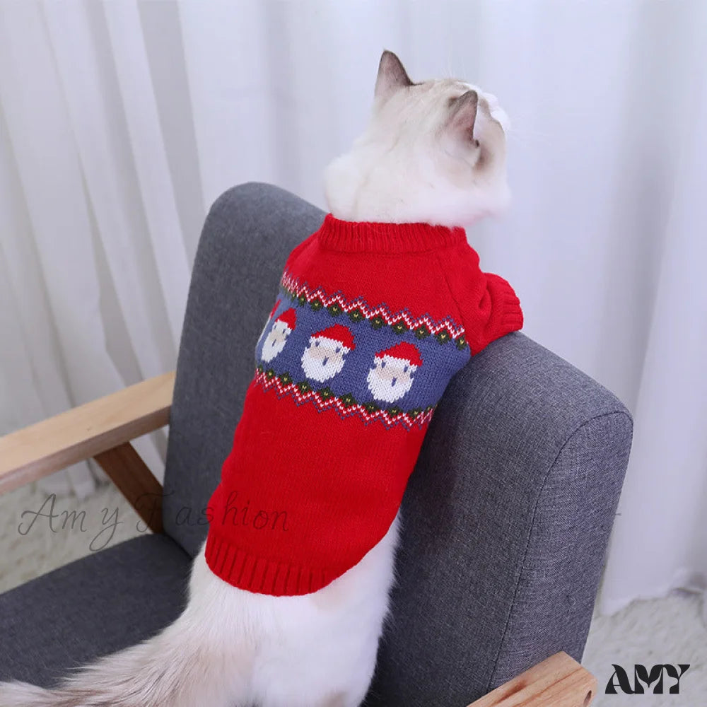 Amy Fashion - Pet Cat Winter Autumn Warm Knitted Sweater