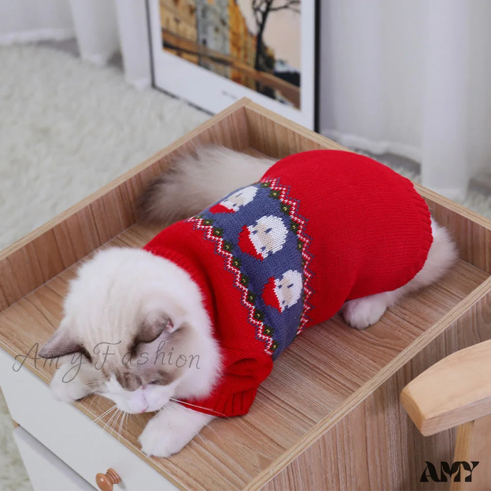 Amy Fashion - Pet Cat Winter Autumn Warm Knitted Sweater