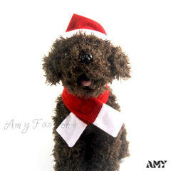 Amy Fashion - Pet Dog One-Sided Velvet Scarf Hat Kit