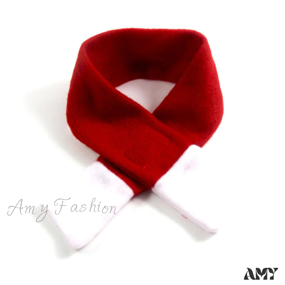 Amy Fashion - Pet Dog One-Sided Velvet Scarf Hat Kit Scarf / S
