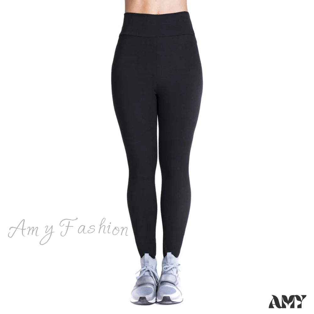 Amy Fashion - Plus Size Shapewear Sport Pants Black / S