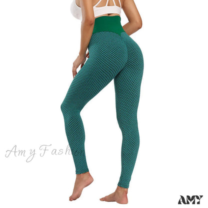 Amy Fashion - Push Up Woman Tights Workout Leggings Green High Quality / S