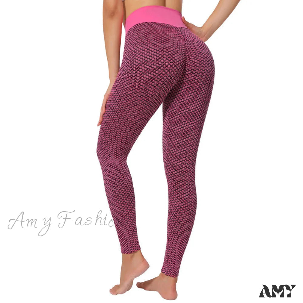 Amy Fashion - Push Up Woman Tights Workout Leggings Pink High Quality / S