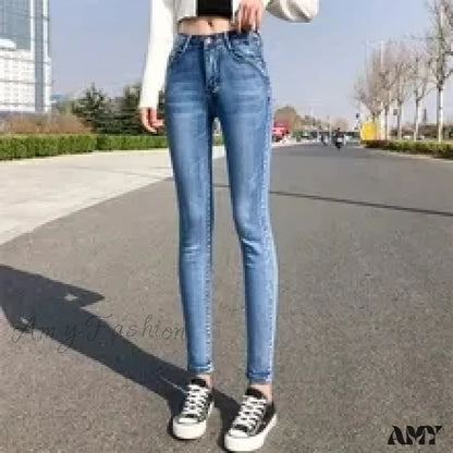 Amy Fashion - Quality Stretch Skinny Slim Fit Y2K Ripped Tight Denim Jean