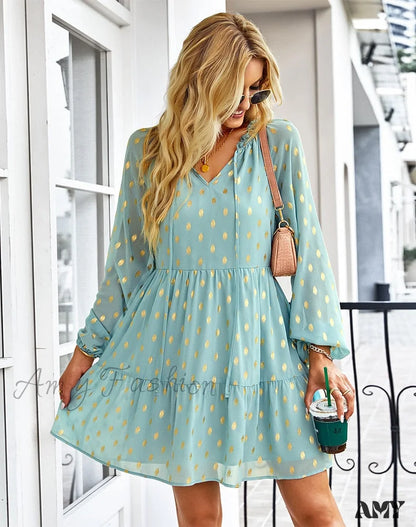 Amy Fashion - Retro Spring Autumn Boho Chiffon Holiday Dresses