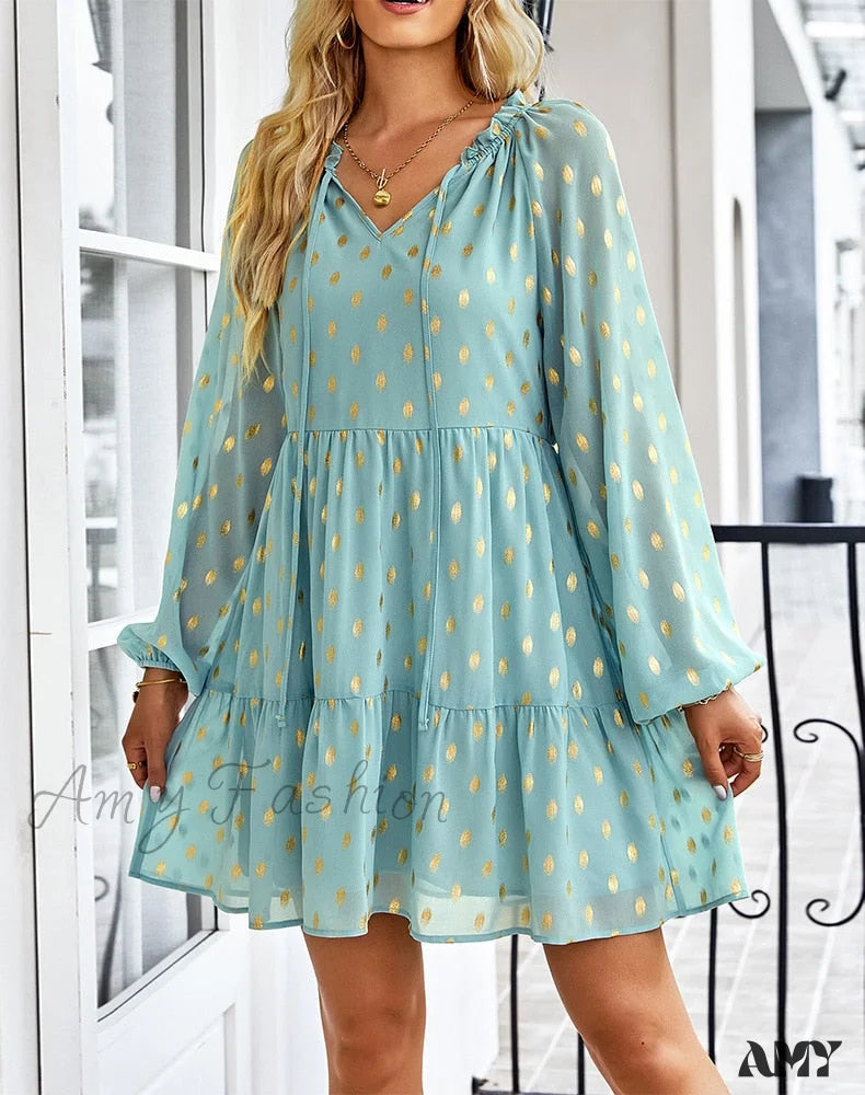 Amy Fashion - Retro Spring Autumn Boho Chiffon Holiday Dresses