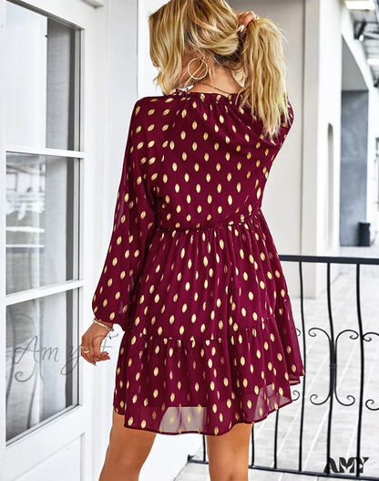 Amy Fashion - Retro Spring Autumn Boho Chiffon Holiday Dresses