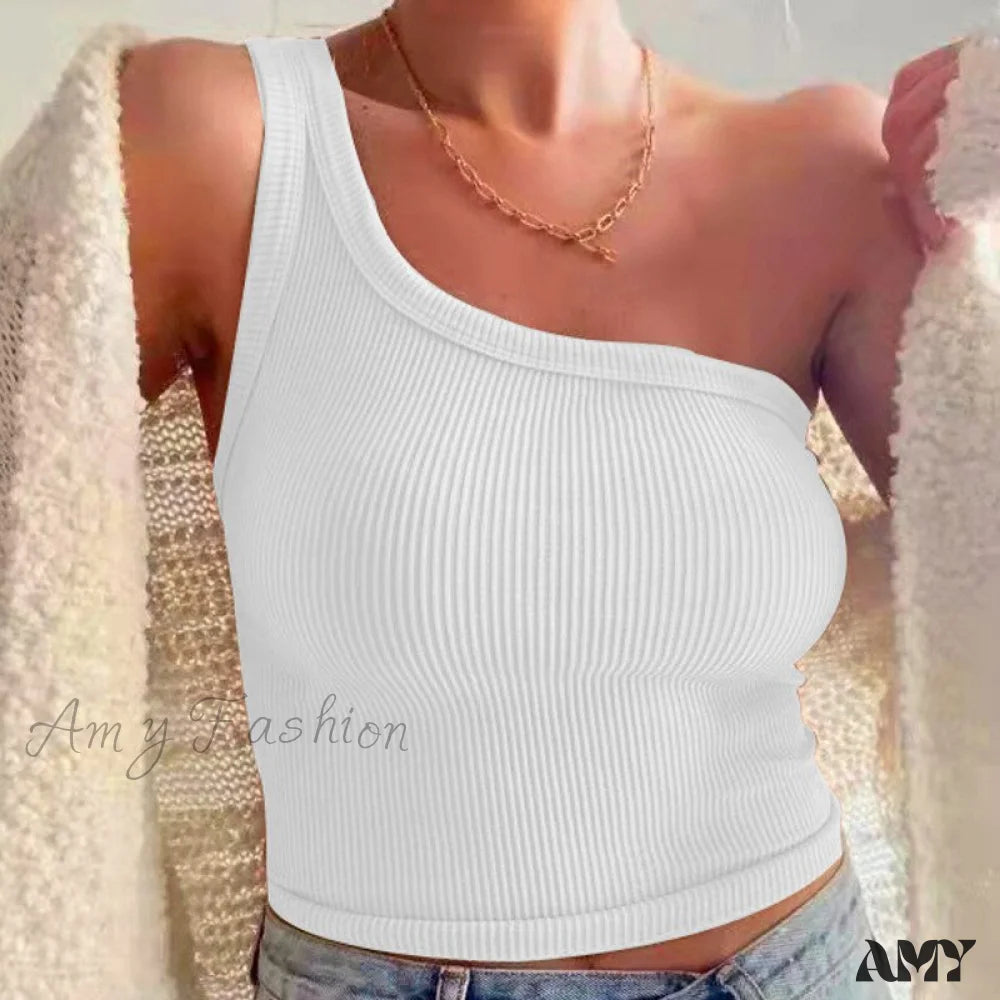 Amy Fashion - Ribbed Knitted Tank Top