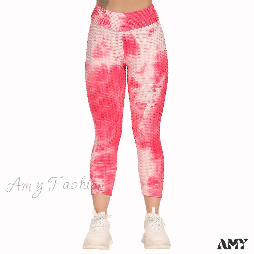 Amy Fashion - Ruched Butt Leggings Capris Pants Blackrose / S