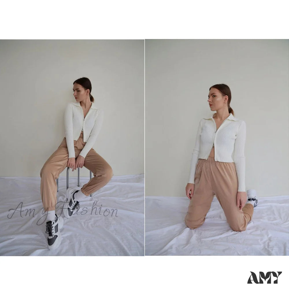 Amy Fashion - Satin Harem Pants