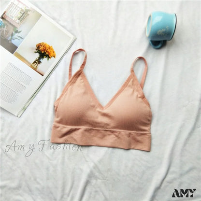 Amy Fashion - Sexy Solid Color Cami Tank Top Pink / L