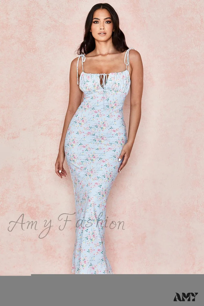 Amy Fashion - Sexy V-Neck Long Maxi Dress