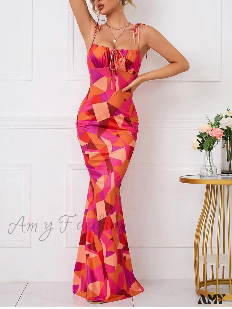 Amy Fashion - Sexy V-Neck Long Maxi Dress