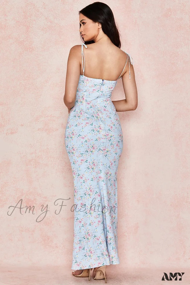 Amy Fashion - Sexy V-Neck Long Maxi Dress