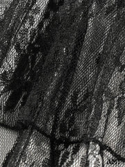 Amy Fashion - Sexy Women Lace Strapless Off Shoulder Tube Party Club Mesh See Through Tie-Up Slim