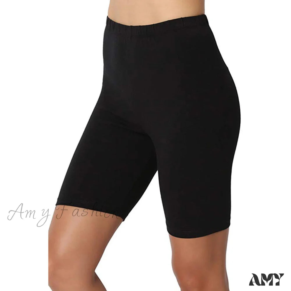 Amy Fashion - Slim High Waist Leggings Black / S