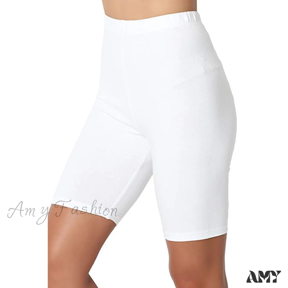 Amy Fashion - Slim High Waist Leggings White / S