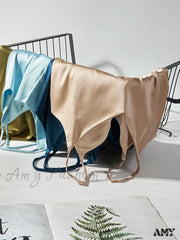 Amy Fashion - Spaghetti Strap Halter V Neck Basic Cami